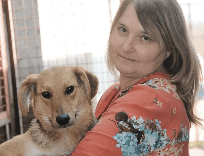 Hond na de redding en herstel